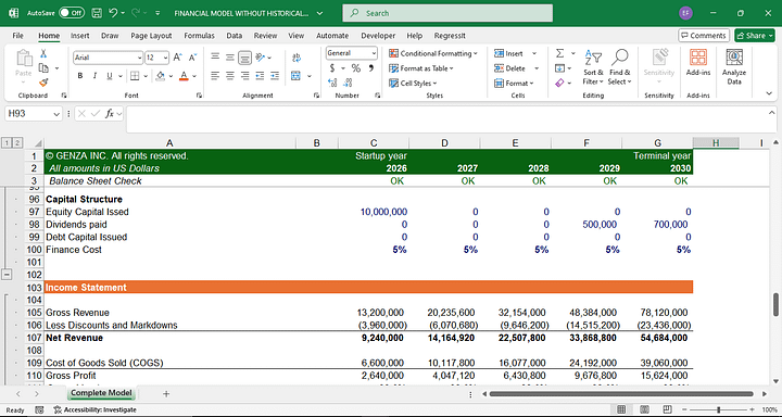 How to Build a Full Financial Model without Historical Financial Data - PART 2 (B) product image (1)