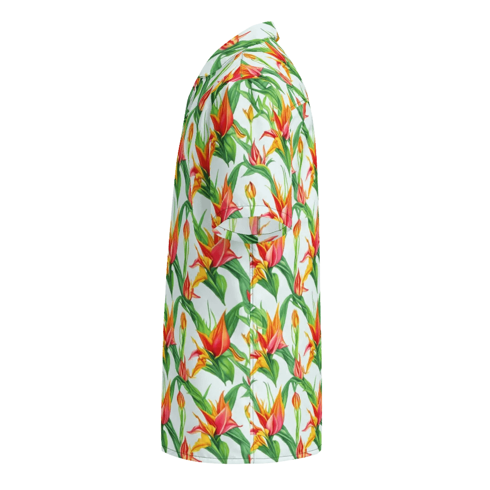 Floral Pattern Heliconia Flowers Hawaiian Shirt product image (3)