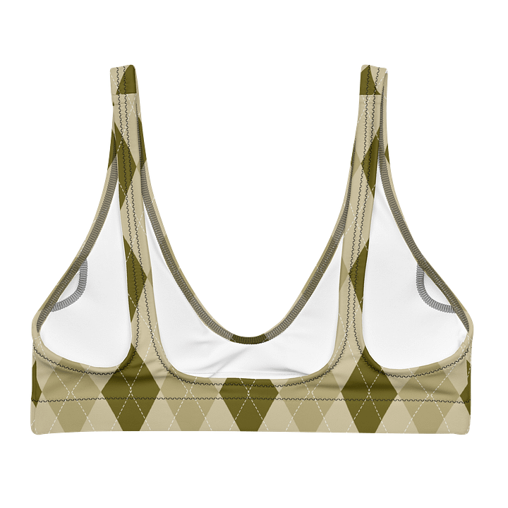 Green Argyle Paradise Bikini Top product image (2)