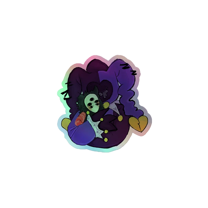 Holographic Jester Vis Plush Sticker product image (1)