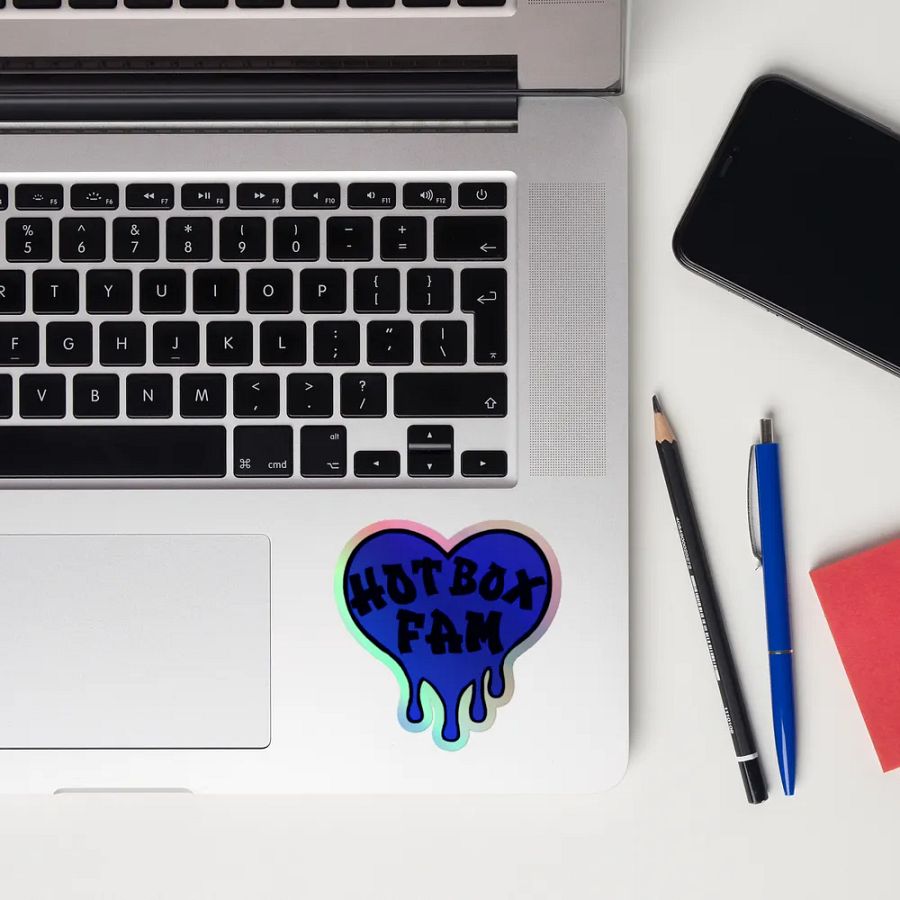 HOT BOX FAM SOLID ROYAL BLUE LOGO STICKER product image (12)