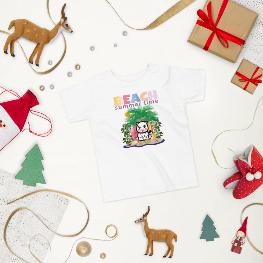 Beach Summer Funny Colorful Bella + Canvas Toddler T-Shirt – Funny Shirt & Gift for Kids product image (7)