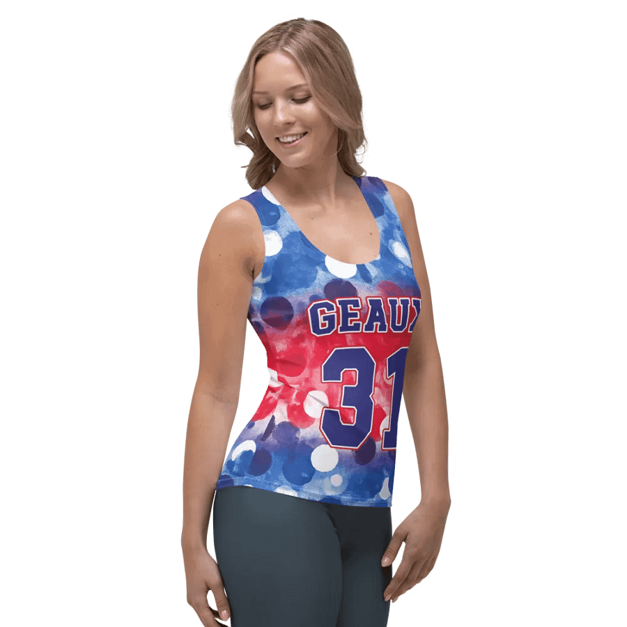 RWB Bokeh Ombre All Over Print Tank Top - Geaux 31 product image (6)