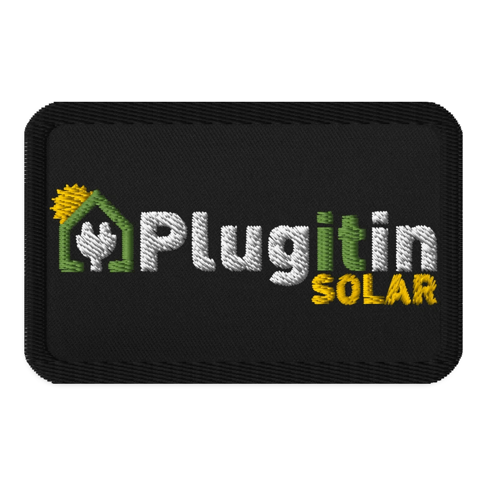 Plug It In Solar High-Quality Embroidered Patches product image (1)