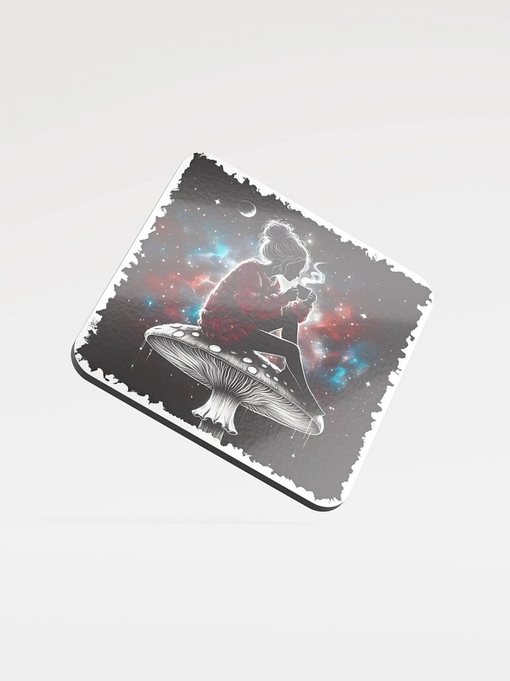 Chillin' in the Void High Glossed Cork Coaster product image (1)
