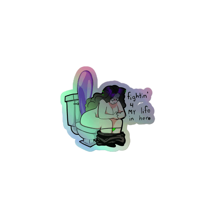 Bathroom Battle Holographic Sticker Set product image (1)