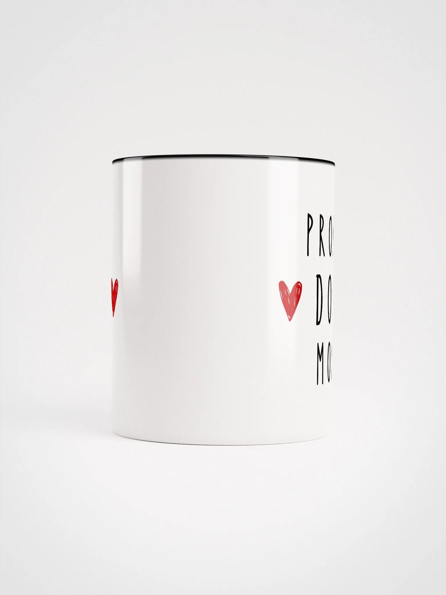 Proud Dog Mom - White Ceramic Mug with color inside product image (45)