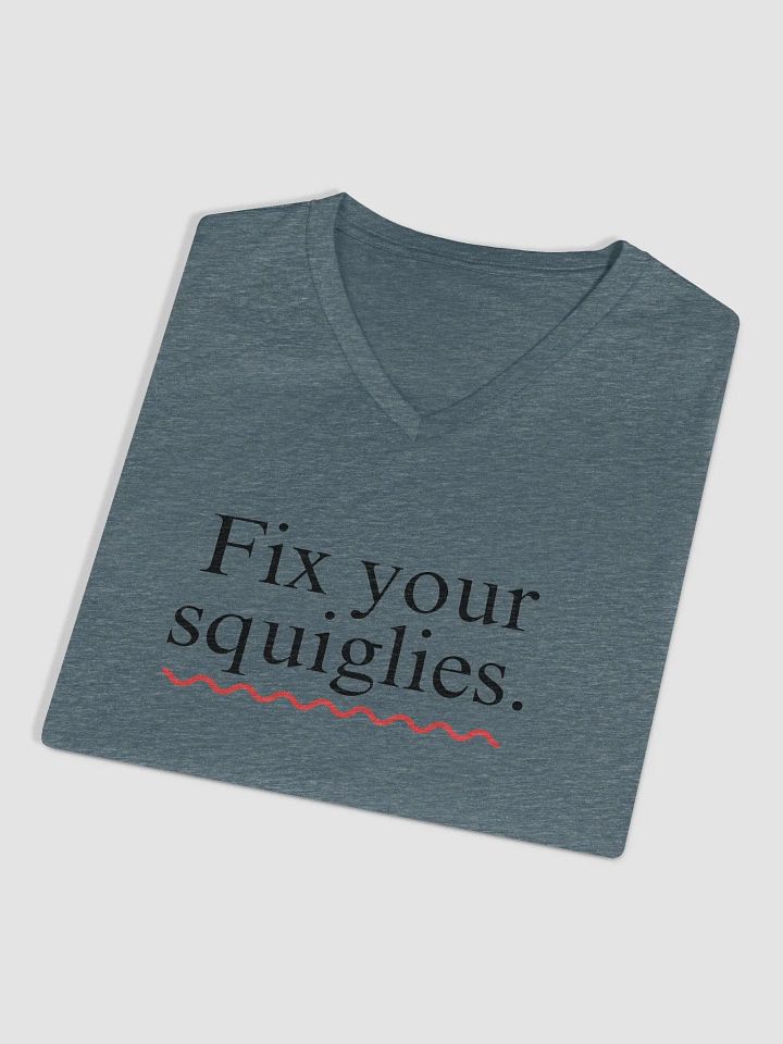 Womens Fix Your Squiglies V-neck Tee product image (2)