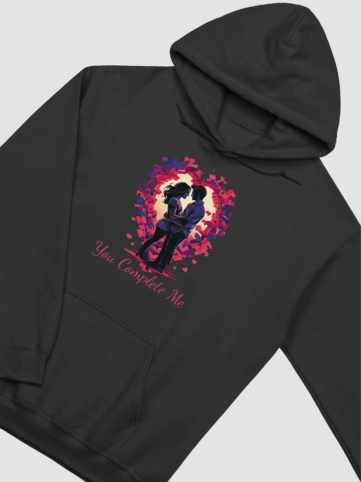 You Complete Me Gildan Classic Hoodie - Cozy & Romantic Puzzle Heart Hoodie for Couples, Valentine's Day, and Special Occasions product image (2)