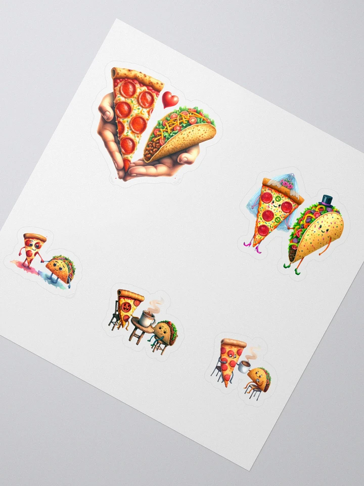 Pizza and Taco Kiss Cut Stickers. product image (5)