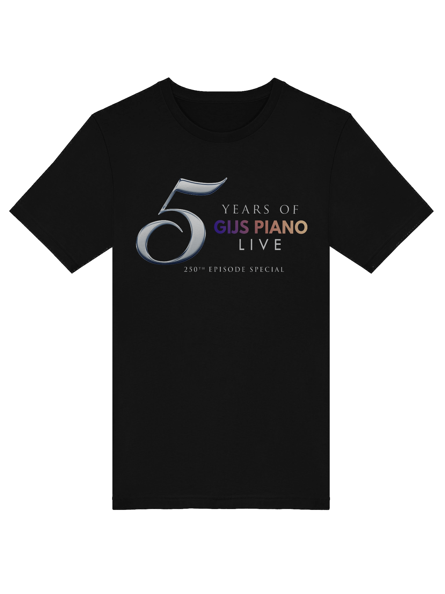 Gijs Piano LIVE 5th Anniversary Bella+Canvas T-Shirt product image (9)