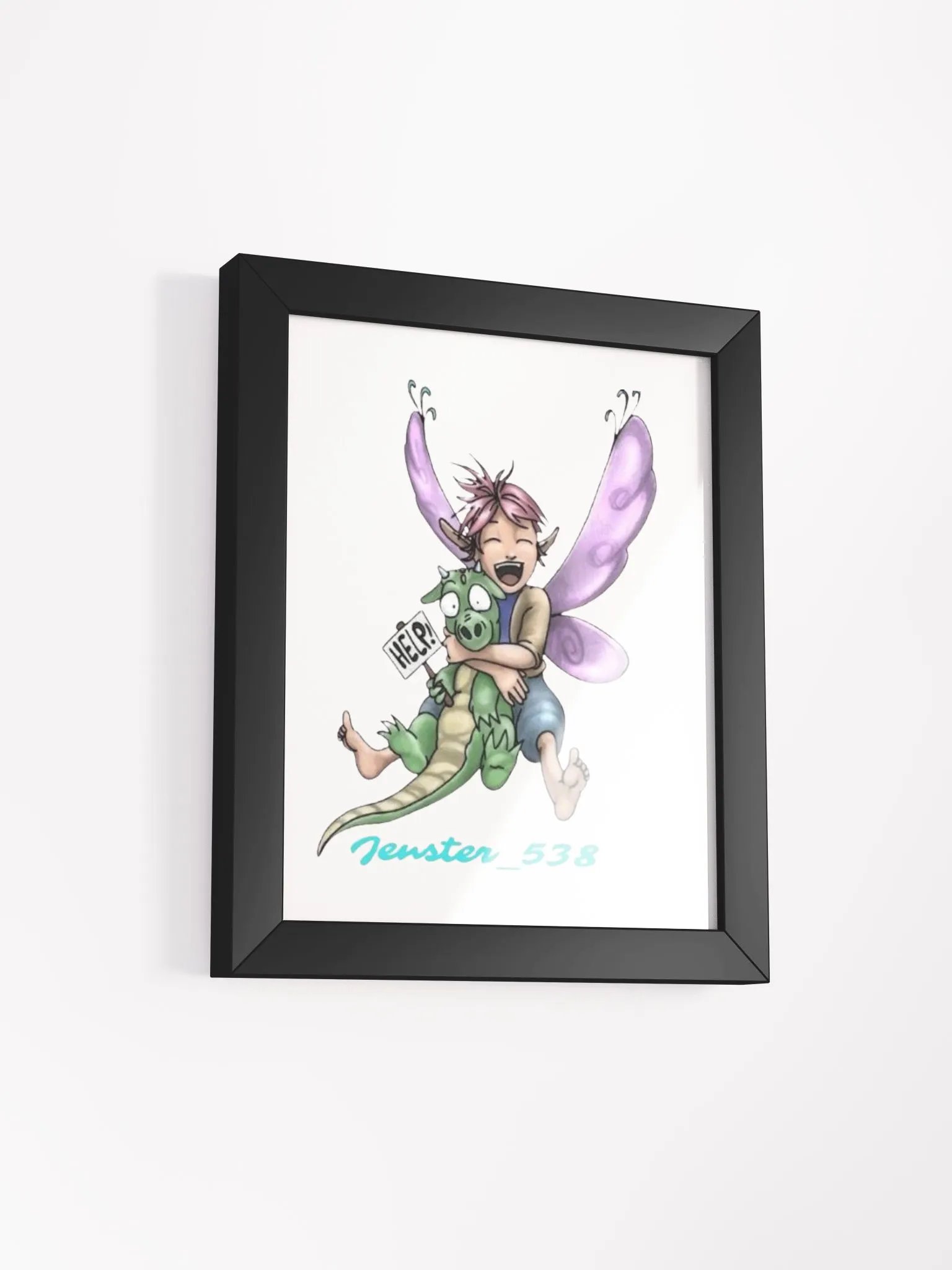 Whimsical Fairy & Dragon Hug Poster product image (14)