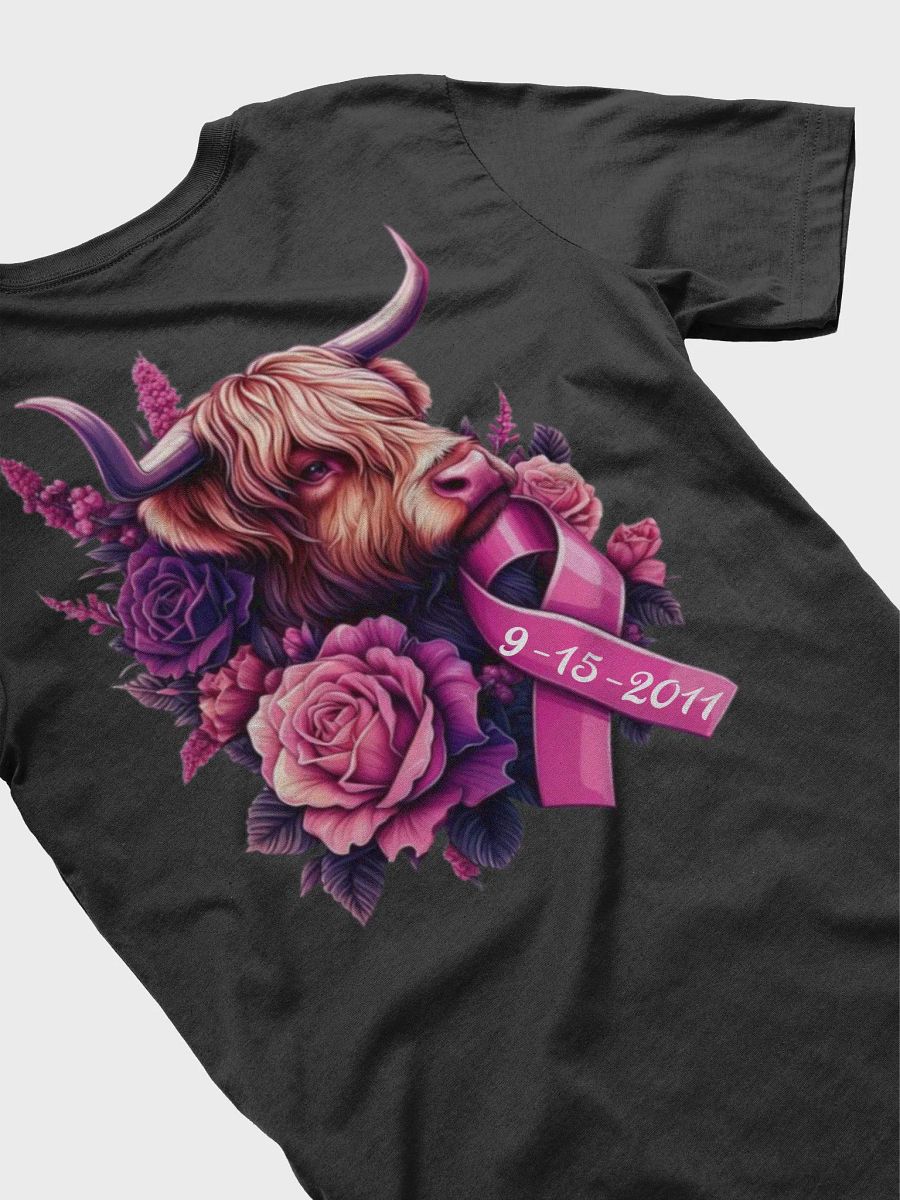 Highland Cow Blooms Breast Cancer Awareness T-Shirt product image (24)
