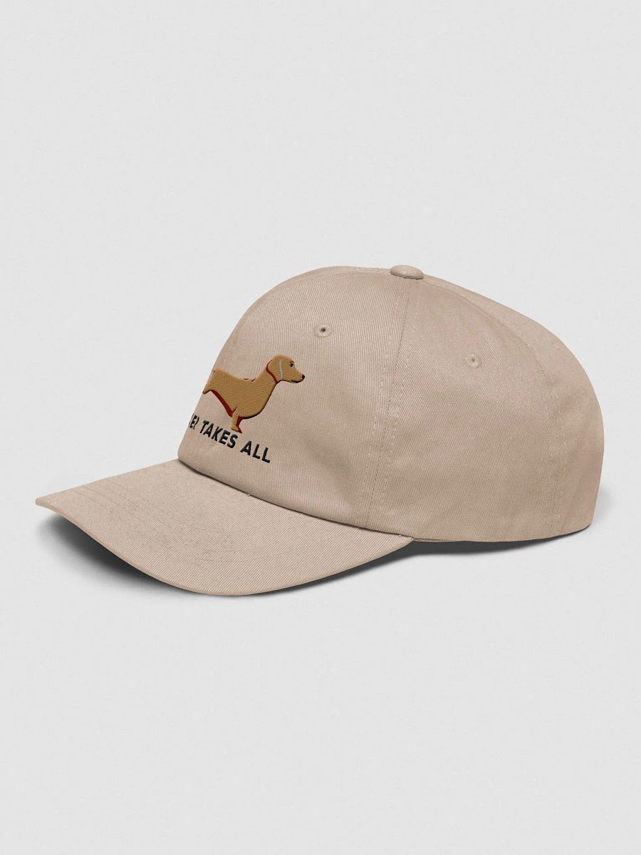 Wiener Takes All Classic Dad Hat(Embroidered) of a Dachshund(Tan) product image (31)