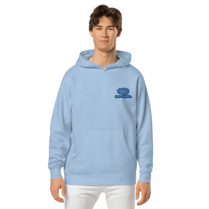 BUSY-BRAINED (L.C. creek design) embroidered pigment hoodie product image (2)