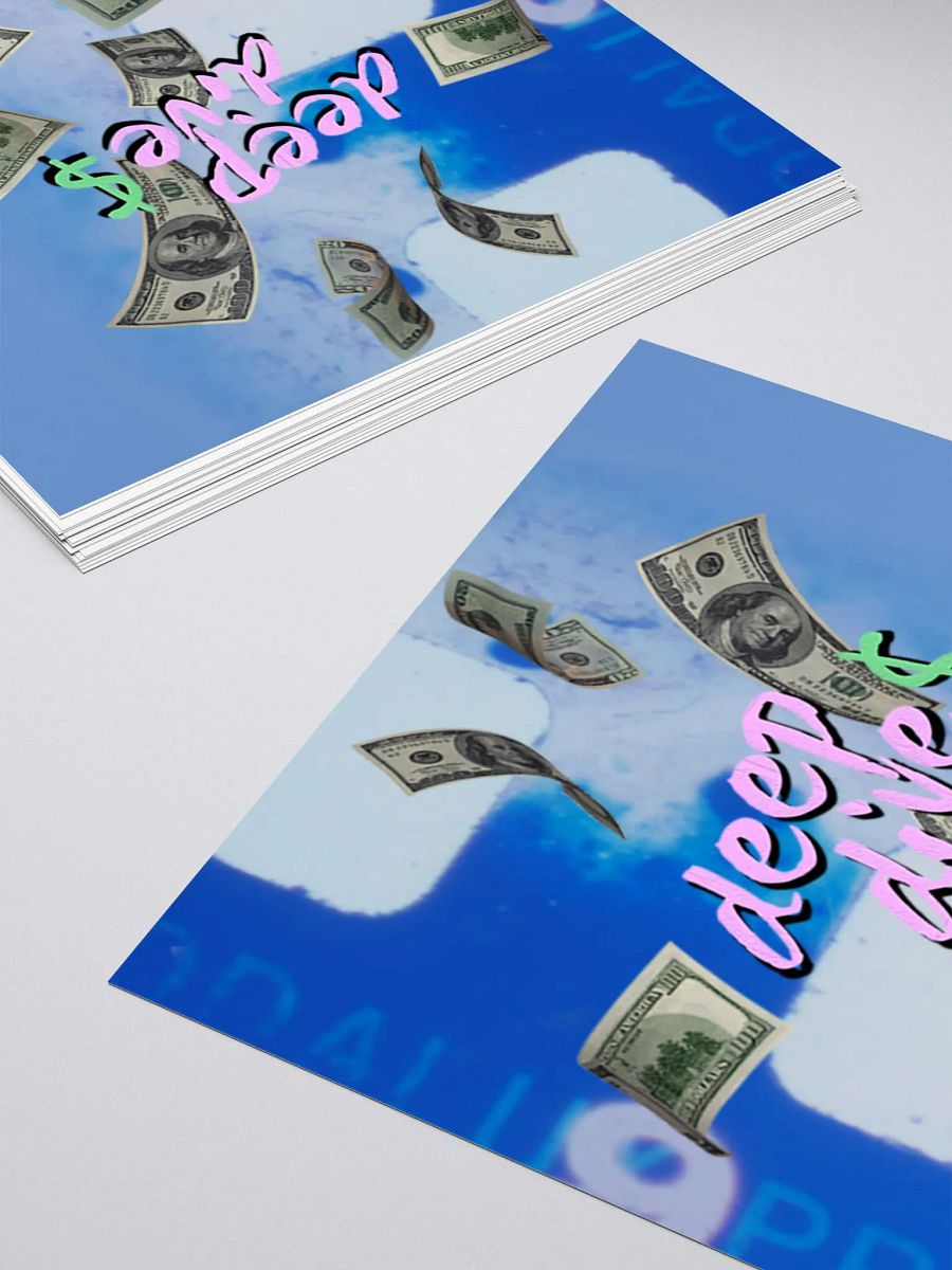 the deep dive$ money rain sticker. product image (11)
