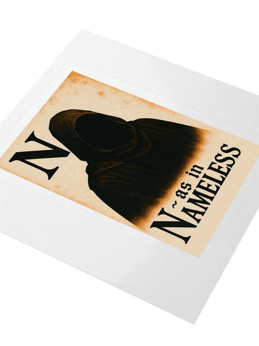 N as in nameless sticker product image (8)