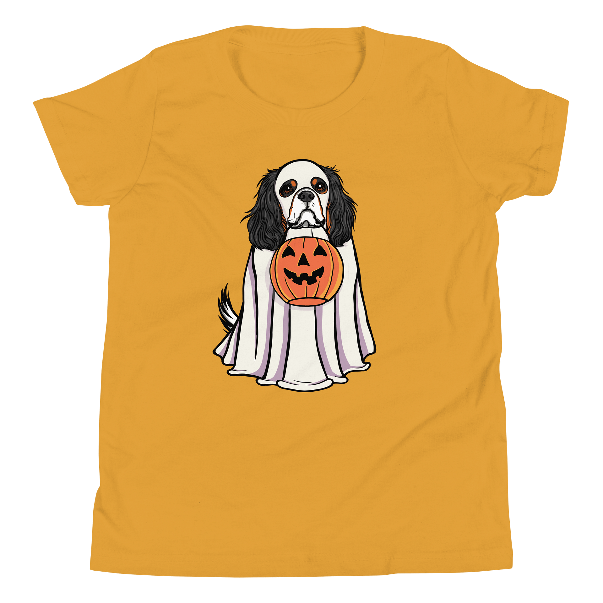 Halloween Cavalier King Charles Spaniel(Tricolor) Youth T-Shirt product image (5)