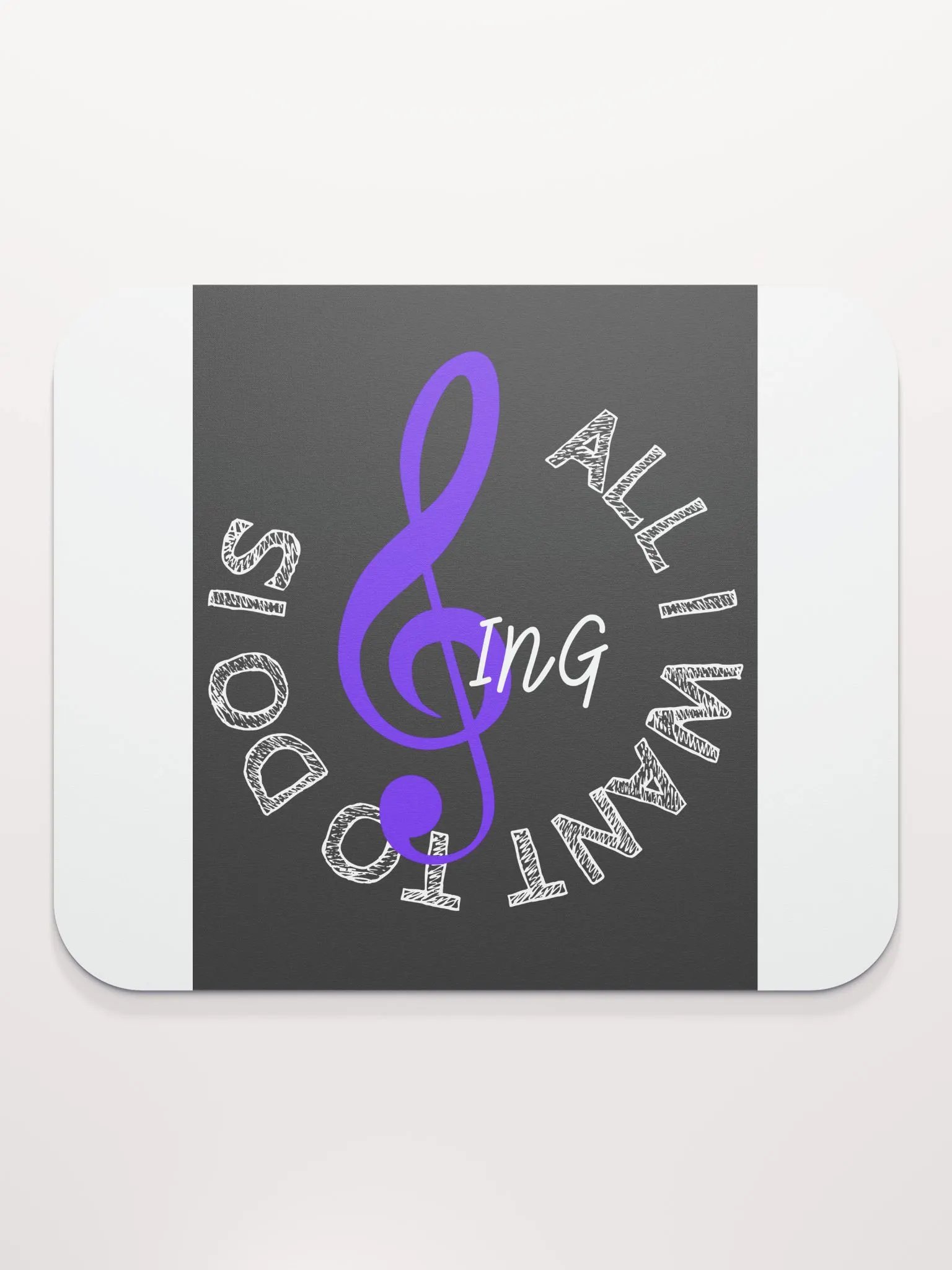 Melodic Muse Mouse Pad – Music-Themed Desk Accessory with Treble Clef Design product image (1)