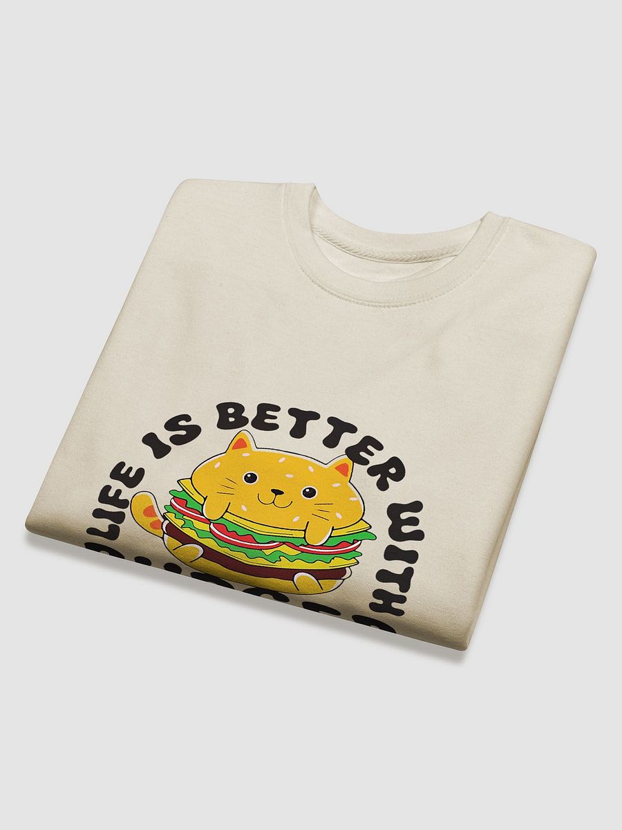 Happy Burger Cat Sweatshirt product image (4)