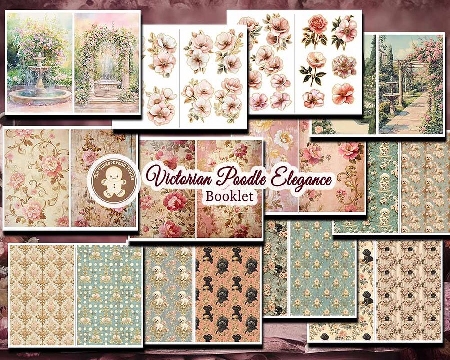 Victorian Poodle Elegance Journal 3-in-one Jumbo Collection Digital Download product image (10)