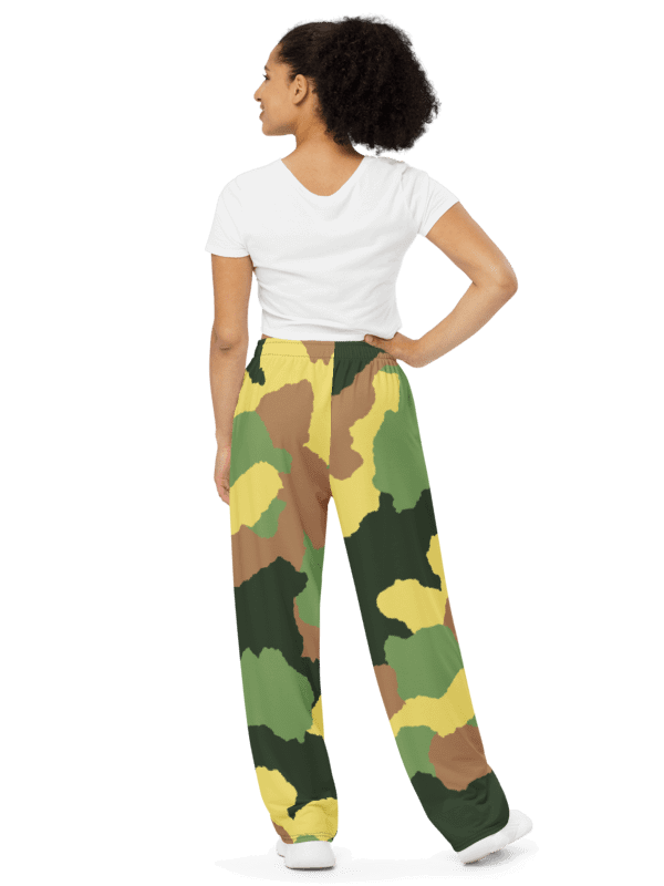 Camo All-Over Print Unisex Wide-Leg Pants product image (5)
