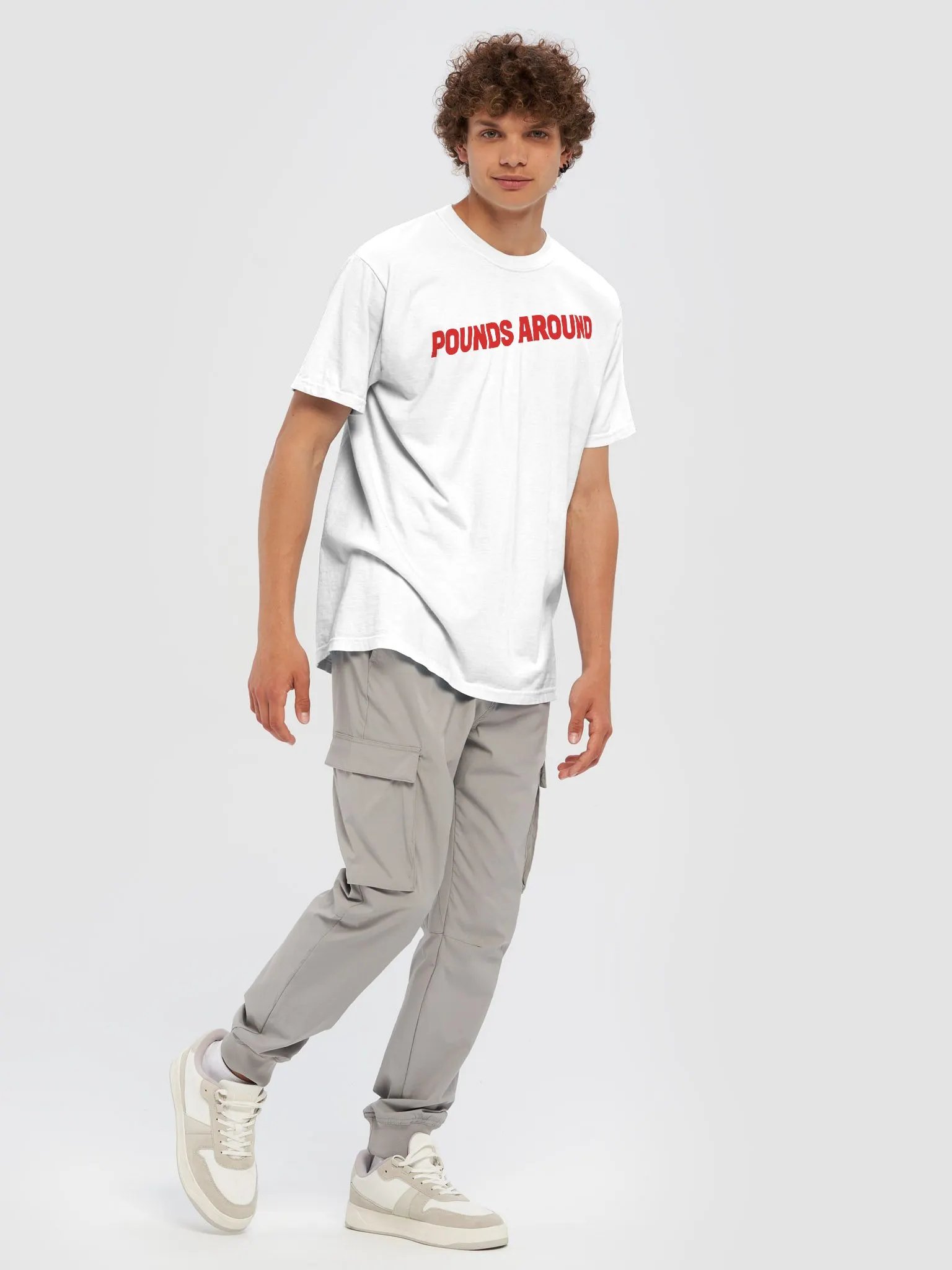 POUNDS AROUND WHITE AND RED SHIRT product image (7)