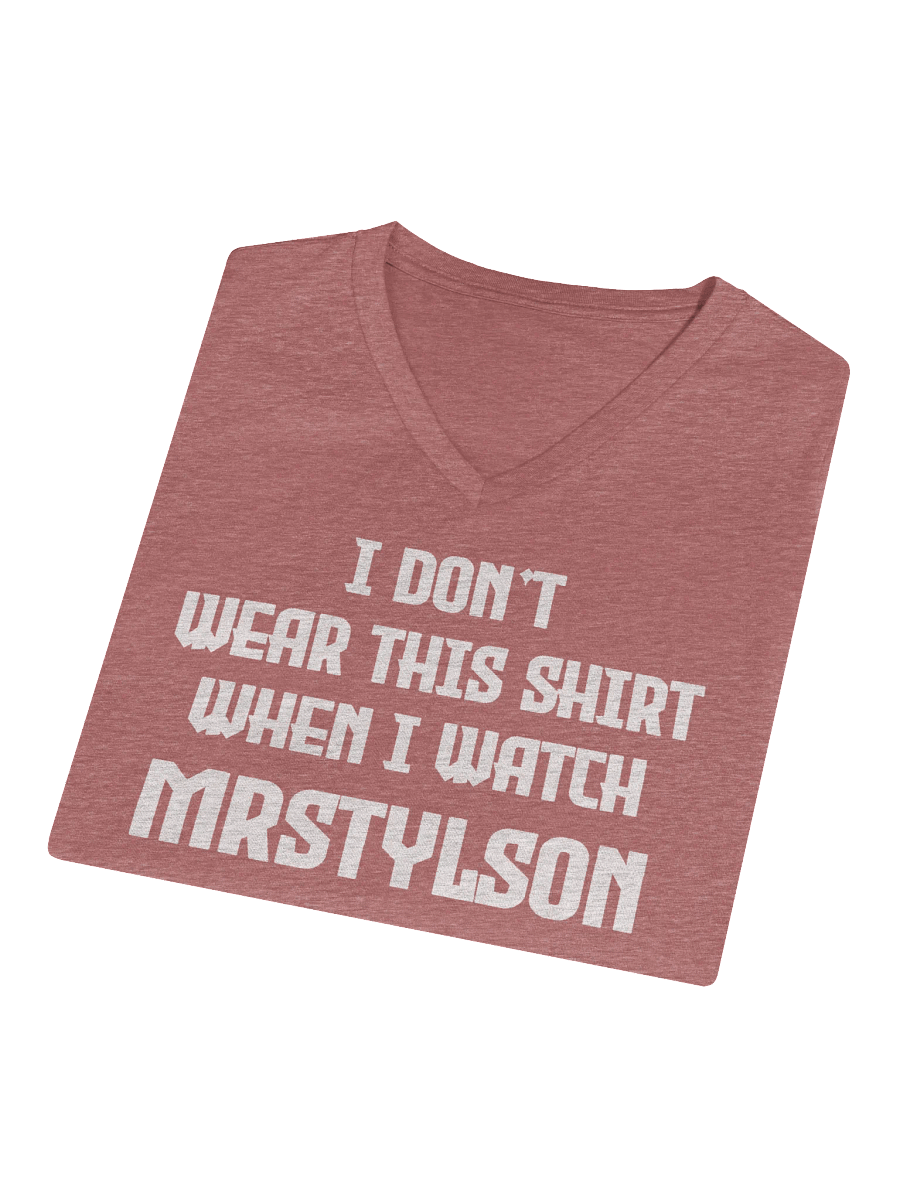 I Don't Wear This Women's V-Neck (White Text) product image (47)