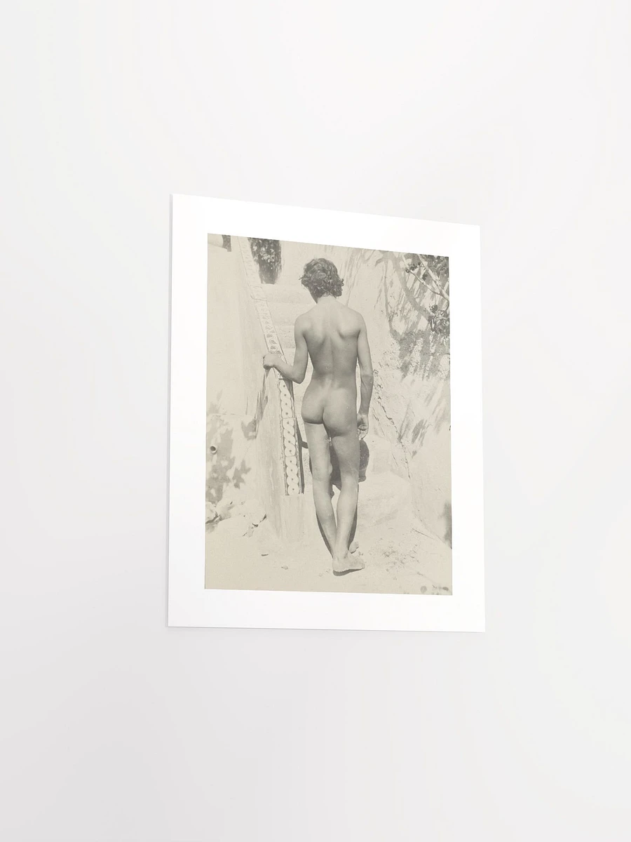 Nude Youth At Staircase by Wilhelm von Gloeden (c. 1890) - Print product image (3)