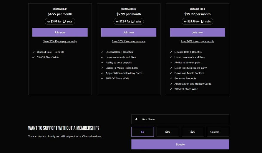 Donations and Memberships