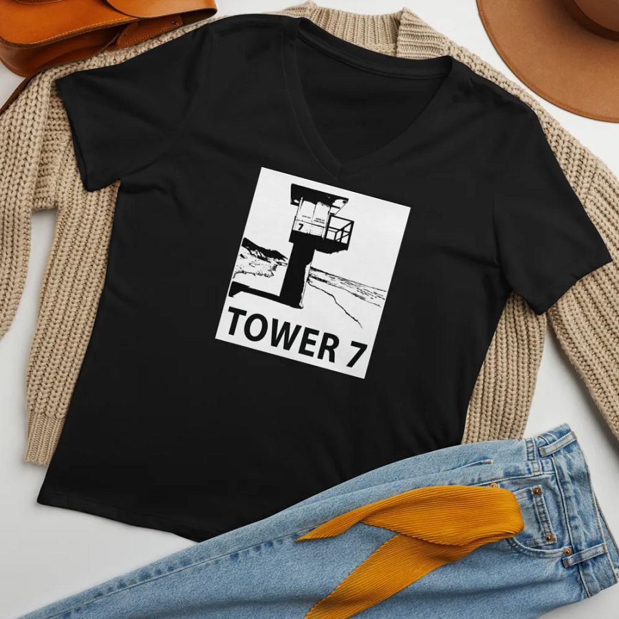 Tower 7 Women's V-Neck T-Shirt product image (7)