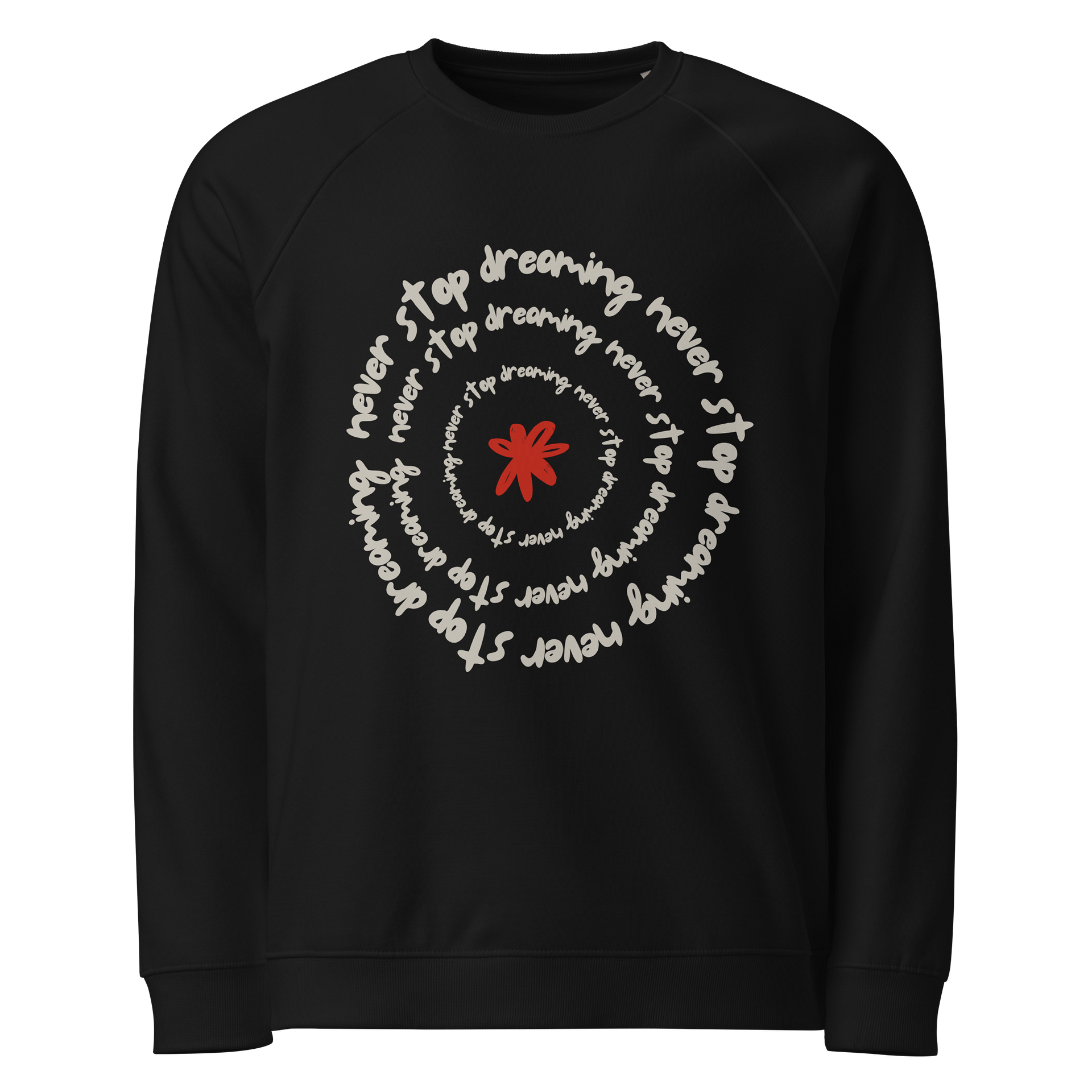 100 % Organic Cotton Raglan Shirt Shirt -Never Stop Dreaming product image (1)