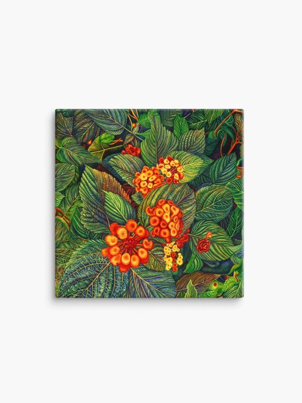 Floral Tapestry Canvas - Bright Orange Flowers product image (5)