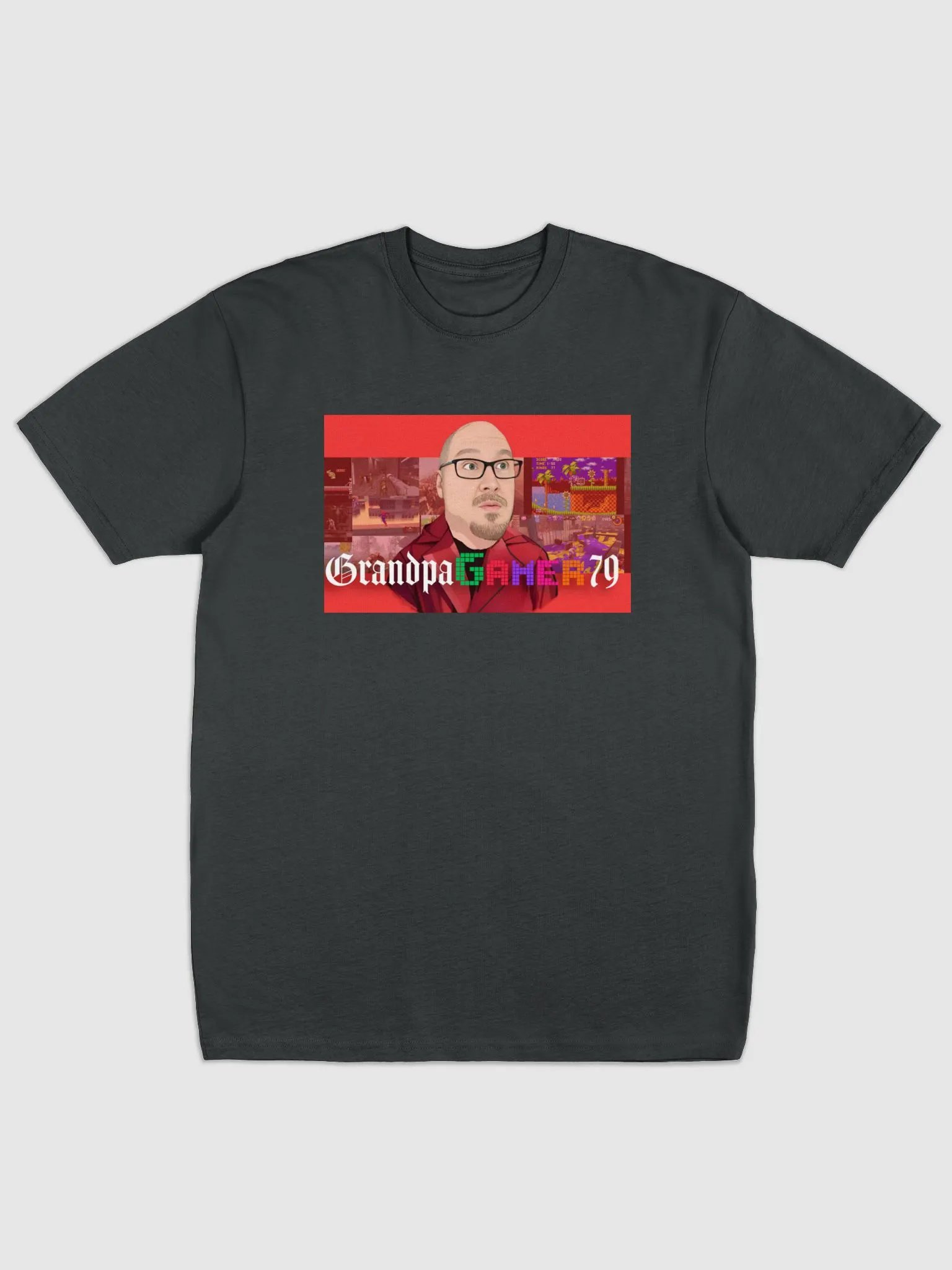 GrandpaGamer79 Red Gaming Banner Tee product image (1)