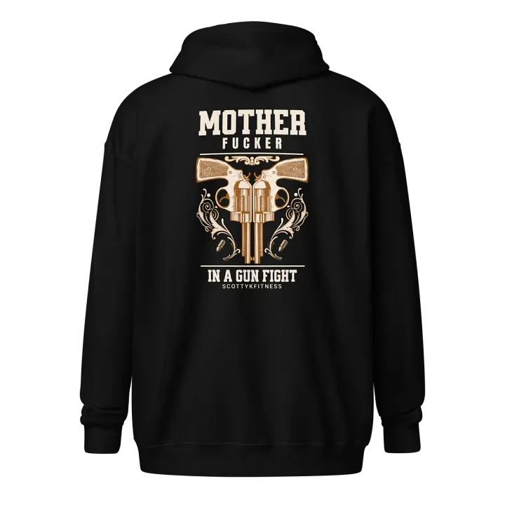 MF in a Gun Fight Zip Up - Embroidered Front product image (1)