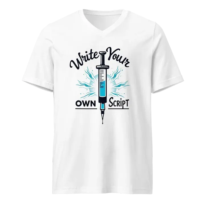 Syringe Script V-Neck Tee product image (1)