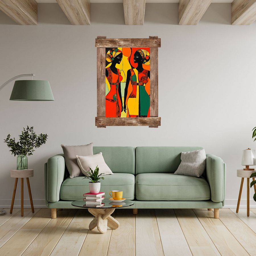 Tea Time Black Woman Printable Wall Art, Black Girl Bathroom Wall Art product image (6)