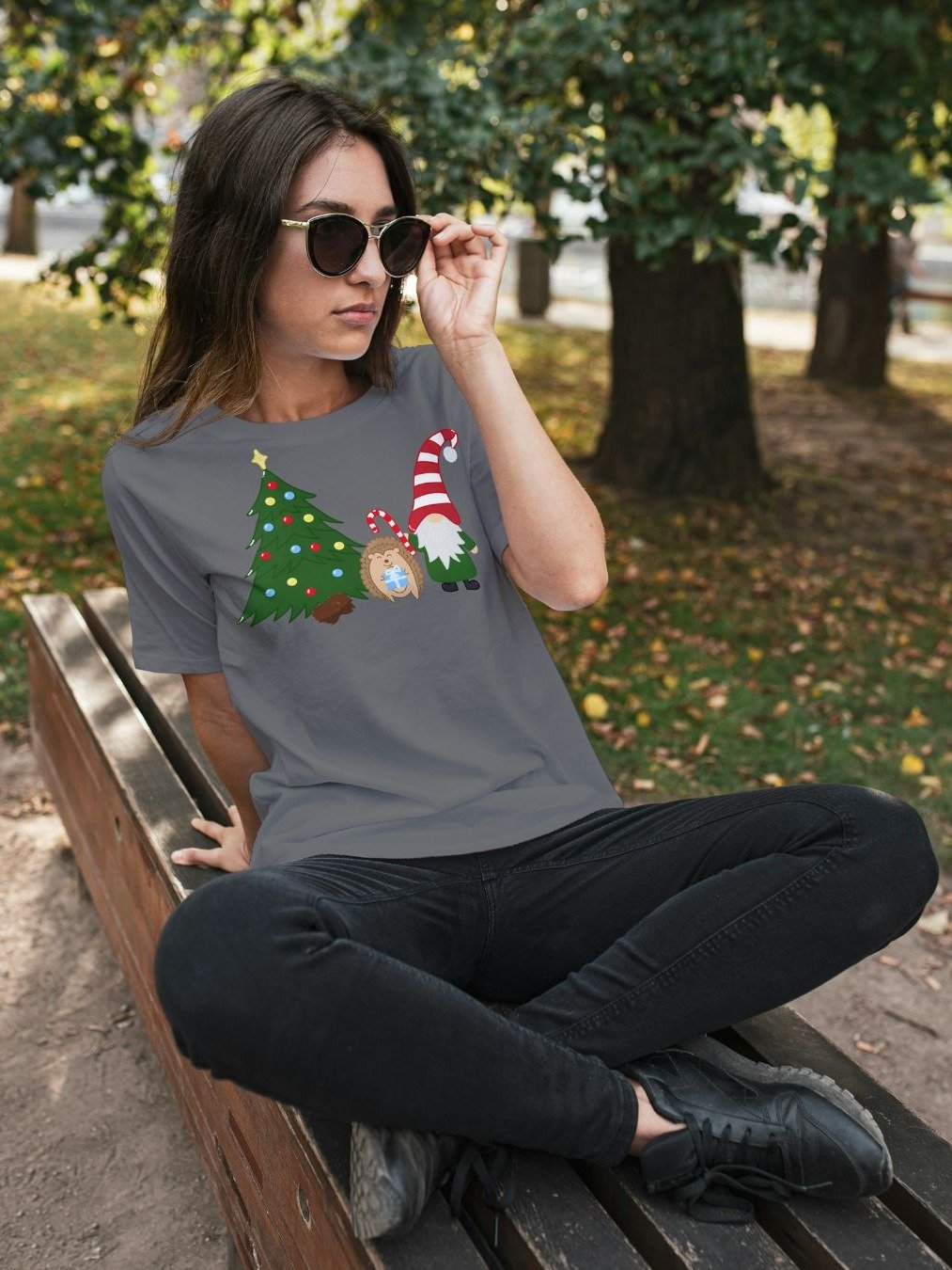 Christmas with my Gnomies Design Bella+Canvas Supersoft T-Shirt product image (8)