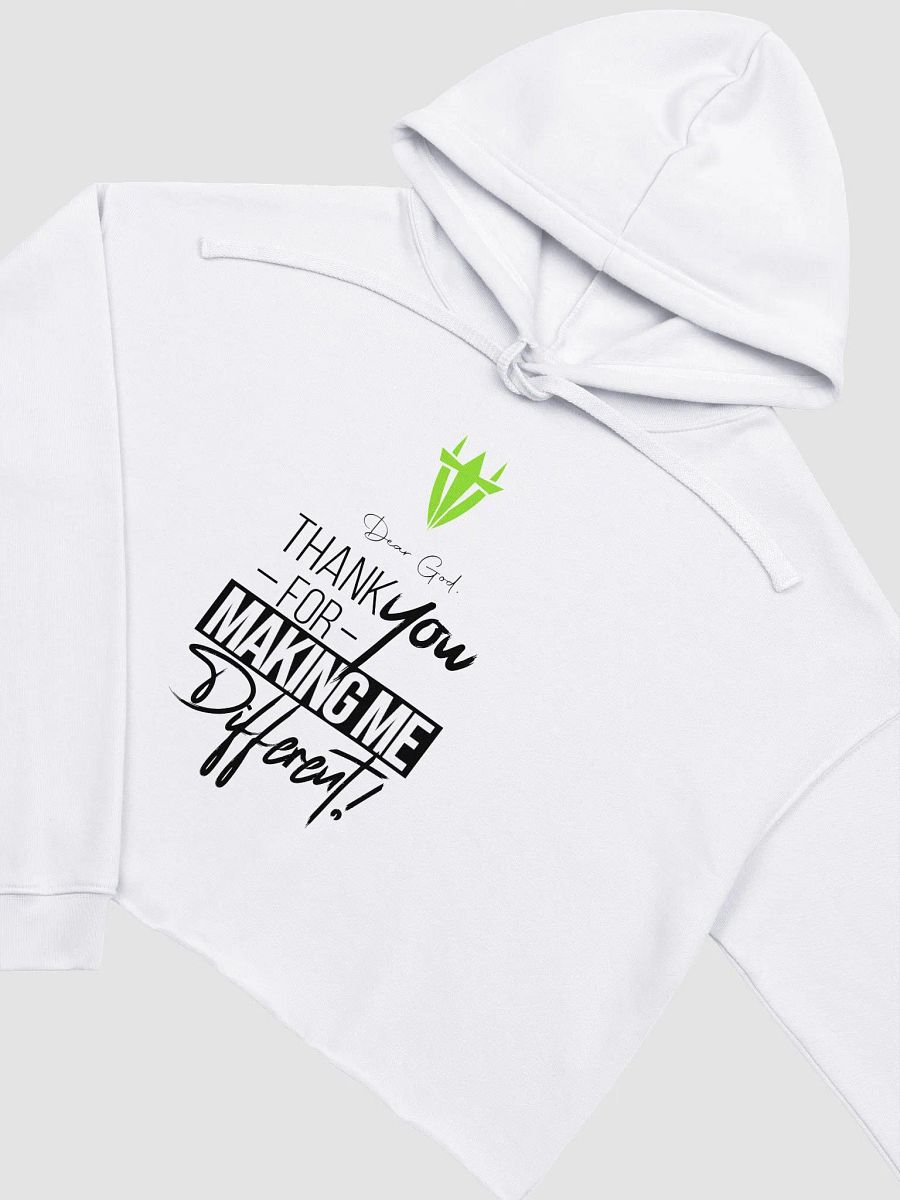 Dear God White Cropped Hoodie product image (3)