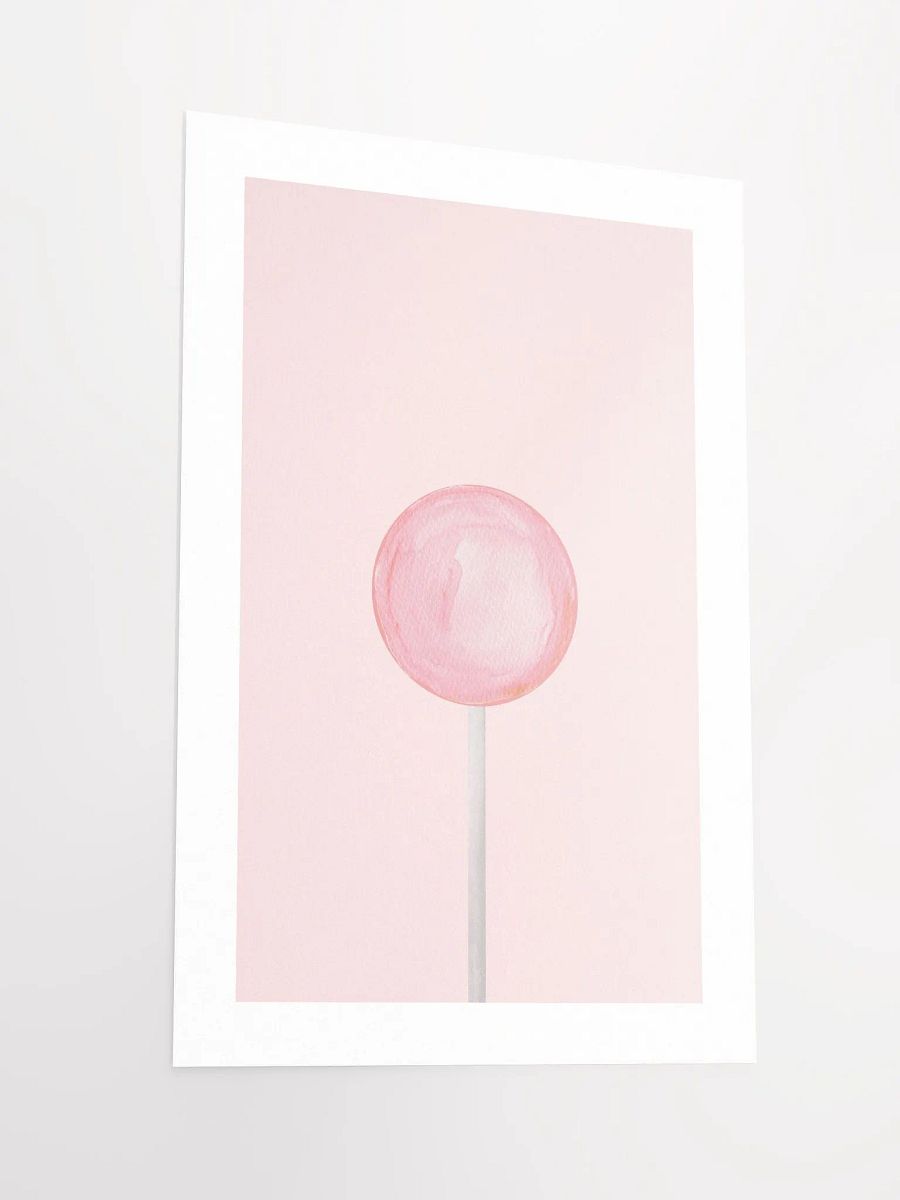 Minimalist Pink Lollipop on Soft Blush Background Wall Art product image (2)