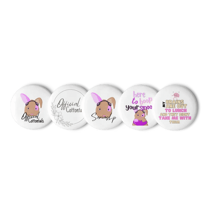 Whimsical Cottontail Pin Button Set product image (1)