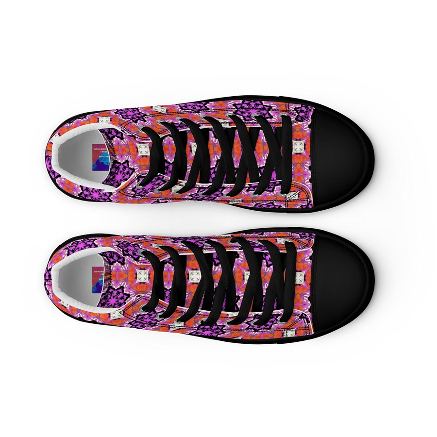 Abstract Foxy Repeating Pattern Ladies Canvas Shoe High Tops product image (37)