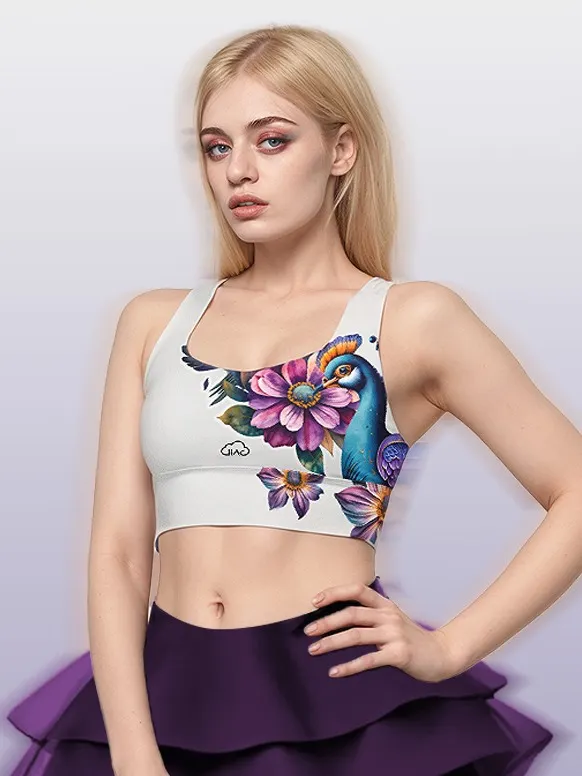 Peacock Recycled Longline Sports Bra product image (2)