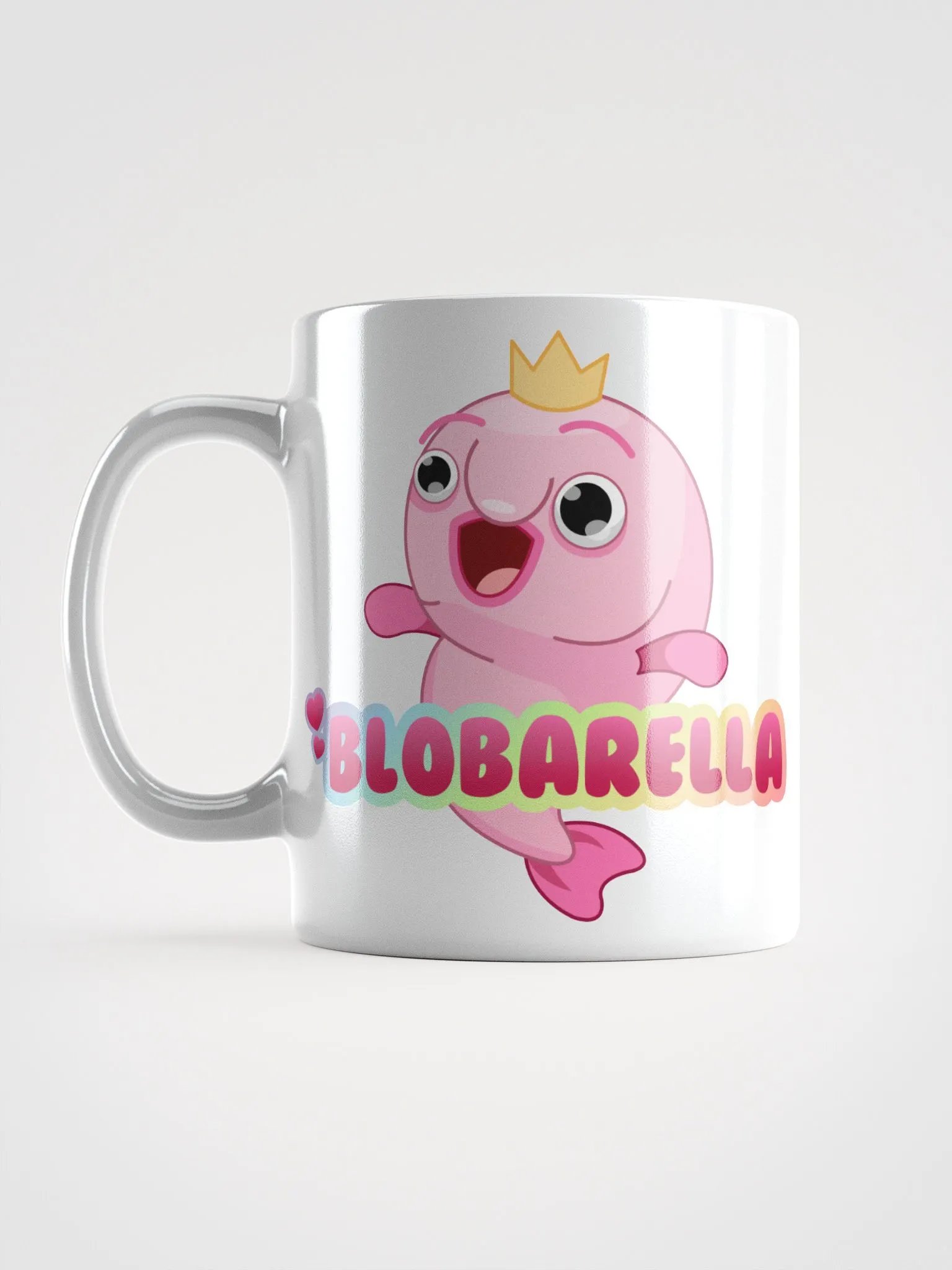 Blobarella White Logo Mug product image (11)