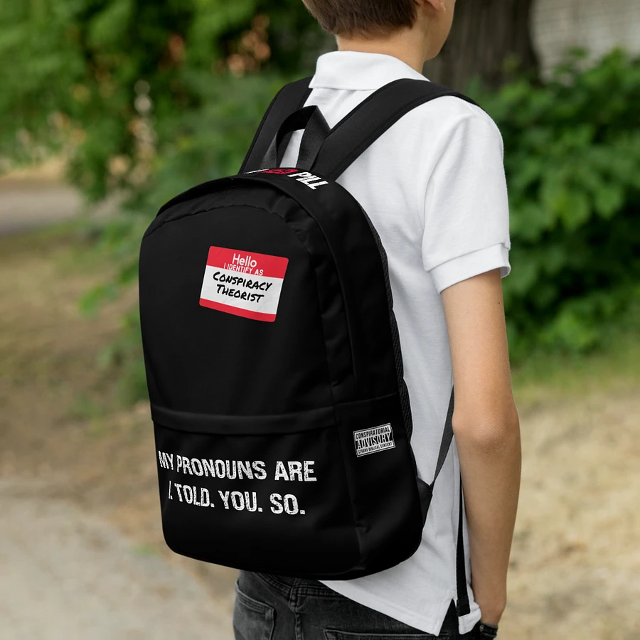 “Conspiracy Pronouns” Back Pack product image (15)