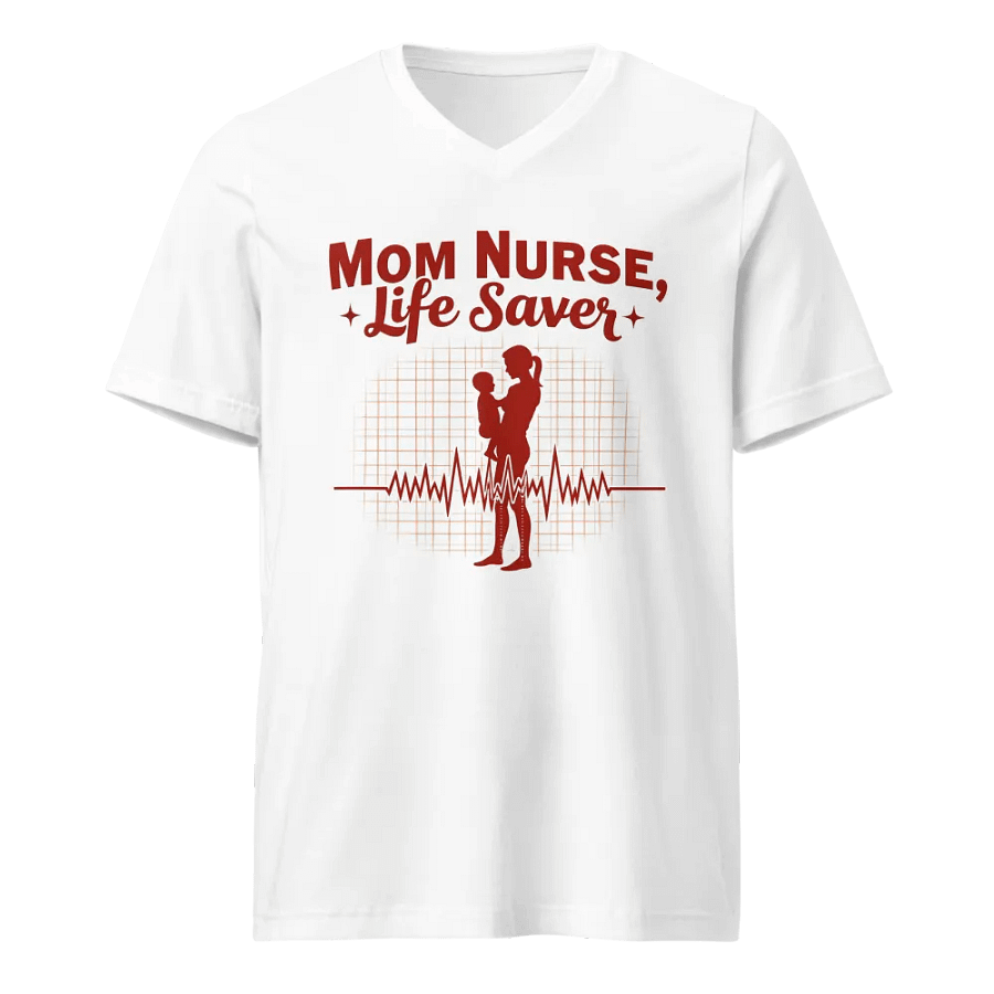 Life Saver Mom Nurse V-Neck Tee product image (5)