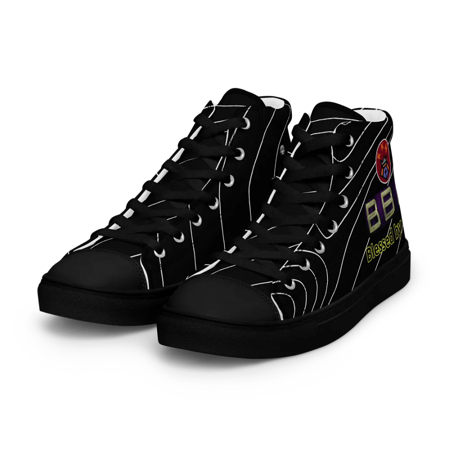 BBG Black Pinstripe High Tops - Black Soles product image (4)