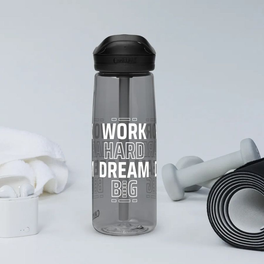 Work hard, Dream big | Sports water bottle product image (12)