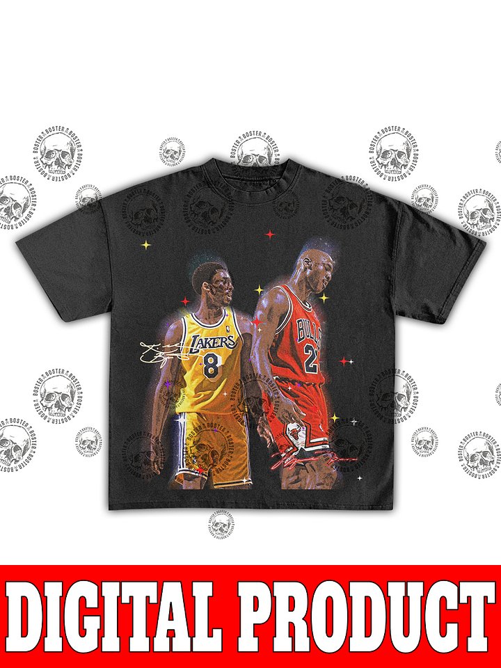 Kobe Bryant vs. Michael Jordan The GOATs Vintage NBA Bootleg Graphic product image (1)