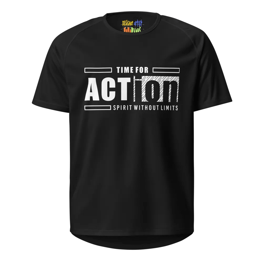 Unisex Sports Jersey - 'Time for Action Spirit Without Limit' Design product image (1)
